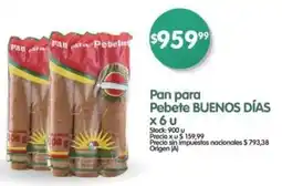 Supermercados Buenos Días Buenos días pan para pebete oferta