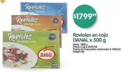Supermercados Buenos Días Ravioles danal en caja oferta