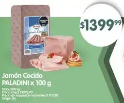 Supermercados Buenos Días Paladini jamón cocido oferta