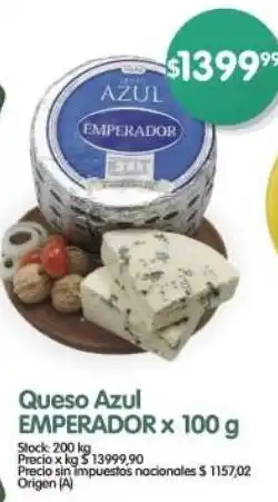 Supermercados Buenos Días Emperador queso azul oferta