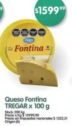 Supermercados Buenos Días Tregar queso fontina oferta