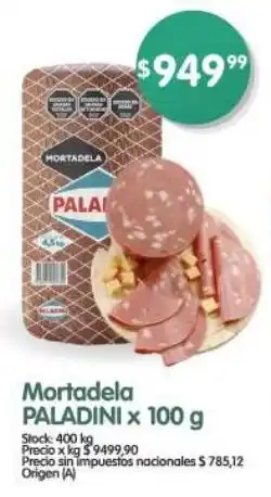 Supermercados Buenos Días Paladini mortadela oferta