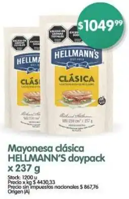 Supermercados Buenos Días Hellmann's mayonesa clásica doypack oferta