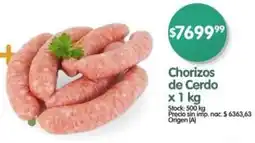 Supermercados Buenos Días Chorizos de cerdo oferta