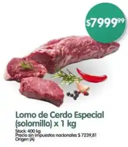 Supermercados Buenos Días Lomo de cerdo especial oferta