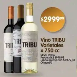 Supermercados Buenos Días Tribu vino varietales oferta