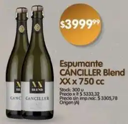 Supermercados Buenos Días Canciller espumante blend XX oferta