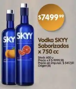Supermercados Buenos Días Skyy vodka saborizados oferta