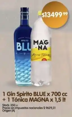 Supermercados Buenos Días Blue 1 gin spirito oferta