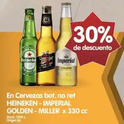 Supermercados Buenos Días Heineken - imperial e golden-miller cervezas bot. no ret oferta