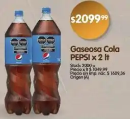 Supermercados Buenos Días Pepsi gaseosa cola oferta