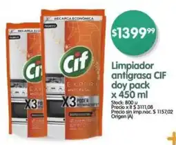 Supermercados Buenos Días Cif limpiador antigrasa doy pack oferta