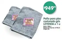 Supermercados Buenos Días Leyenda paño para piso costurado gris oferta