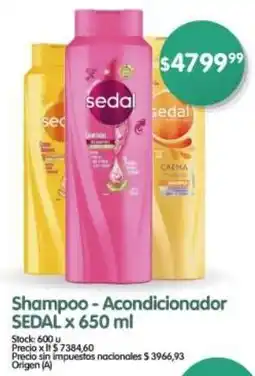Supermercados Buenos Días Sedal shampoo-acondicionador oferta