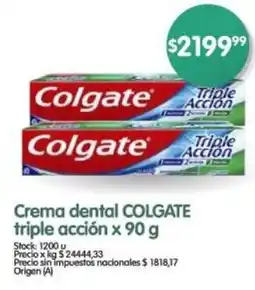 Supermercados Buenos Días Colgate crema dental triple acción oferta