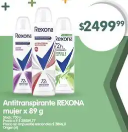 Supermercados Buenos Días Rexona antitranspirante mujer oferta