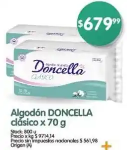 Supermercados Buenos Días Doncella algodón clásico oferta