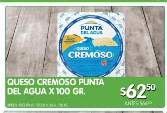 Jumbo Queso cremoso punta del agua 100g oferta