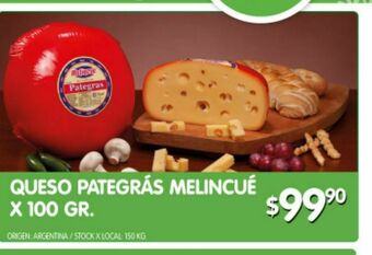 Jumbo Queso pategrás melincué 100g oferta