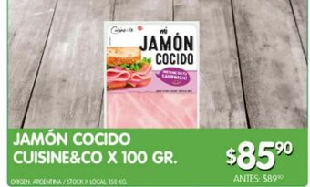 Jumbo Jamón cocido cuisine&co oferta