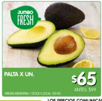 Jumbo Palta x un oferta