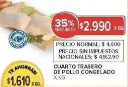 Carrefour Cuarto trasero de pollo congelado oferta