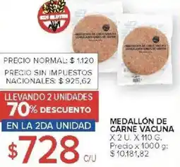 Carrefour Medallón de carne vacuna oferta