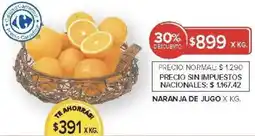 Carrefour Naranja de jugo oferta