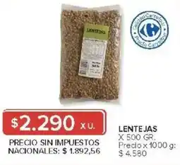 Carrefour Lentejas oferta