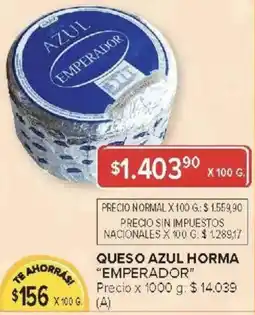 Carrefour Emperador queso azul horma oferta
