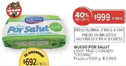 Carrefour Cremac queso por salut light fraccionado oferta
