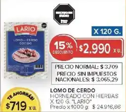 Carrefour Lario lomo de cerdo horneado con hierbas oferta