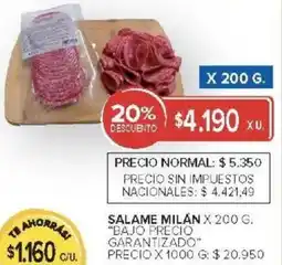 Carrefour Bajo precio garantizado salame milân oferta