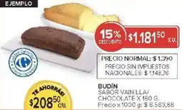 Carrefour Budin sabor vainilla/ chocolate oferta