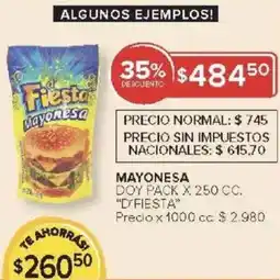 Carrefour D fiesta mayonesa doy pack oferta