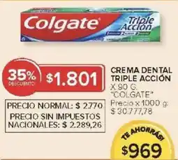 Carrefour Colgate crema dental triple acción oferta