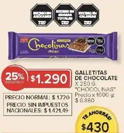 Carrefour Chocolinas galletitas de chocolate oferta