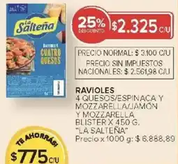 Carrefour La salteña ravioles oferta