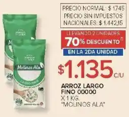Carrefour Molinos ala arroz largo fino 00000 oferta