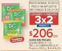 Carrefour Bc la campagnola jugo en polvo oferta