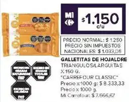 Carrefour Carrefour classic galletitas de hojaldre oferta