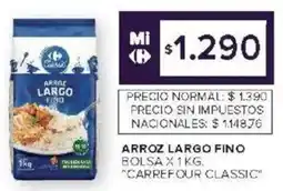 Carrefour Carrefour classic arroz largo fino bolsa oferta