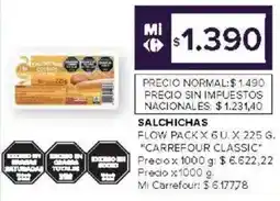Carrefour Carrefour classic salchichas flow pack oferta