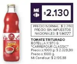 Carrefour Carrefour classic tomate triturado botella oferta