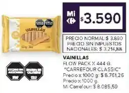 Carrefour Carrefour classic vainillas flow pack oferta