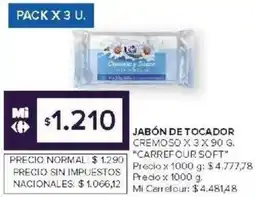 Carrefour Carrefour soft jabón de tocador cremoso oferta