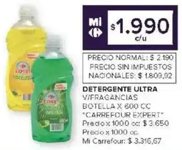 Carrefour Carrefour expert detergente ultra v/fragancias botella oferta