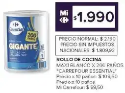 Carrefour Carrefour essential rollo de cocina maxi blanco oferta