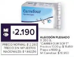 Carrefour Carrefour soft algodón plegado oferta