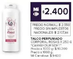 Carrefour Carrefour soft talco perfumado corporal rosas oferta